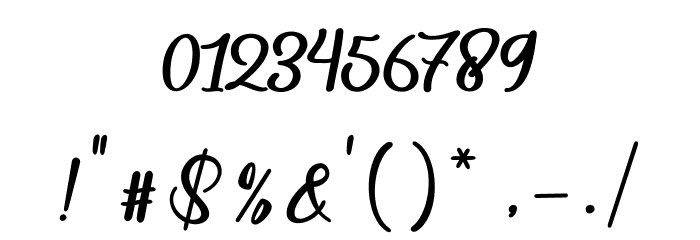 BaleriaScript Font OTHER CHARS