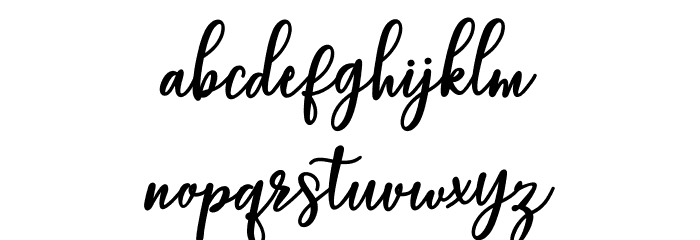BaleriaScript Font LOWERCASE