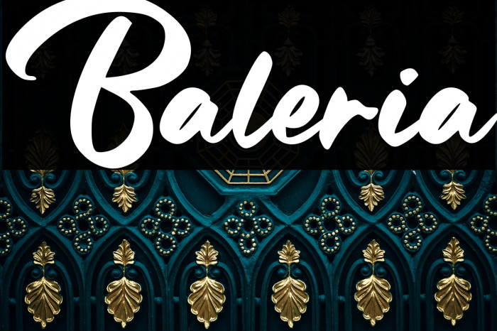 Baleria Шрифта examples
