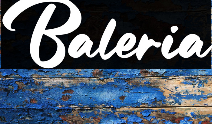 Baleria Шрифта examples