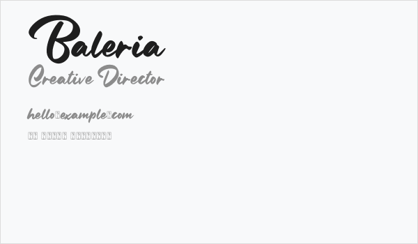 Baleria Business Card
