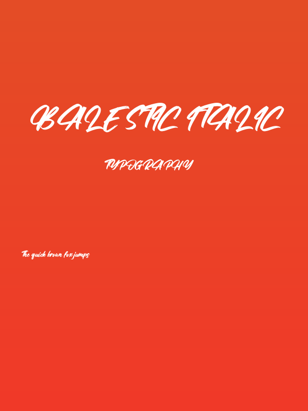 Balestic Italic Poster
