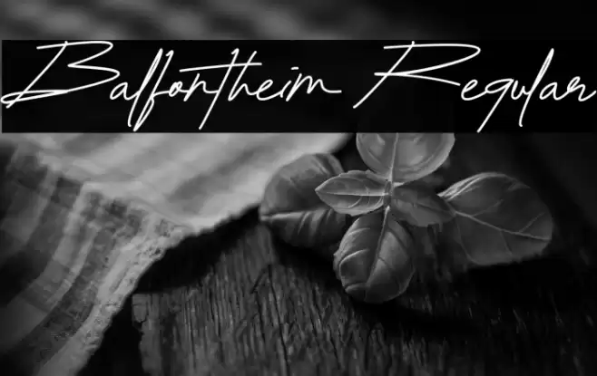 Balfontheim Regular Font examples