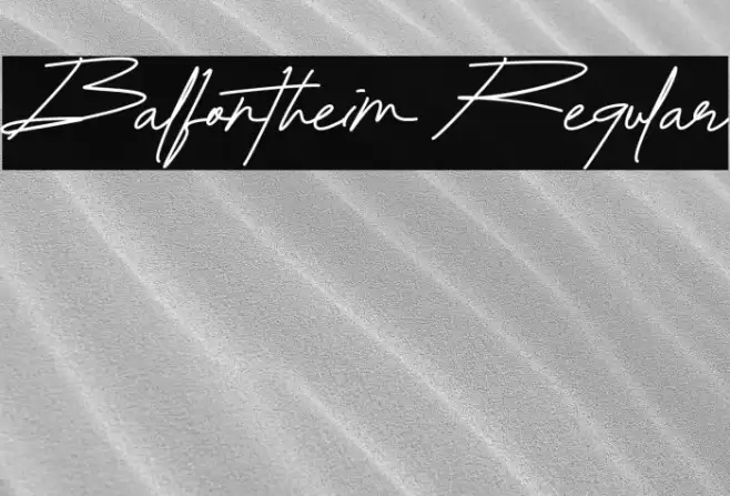 Balfontheim Regular Font examples