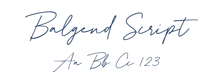 Balgend Script Font Preview