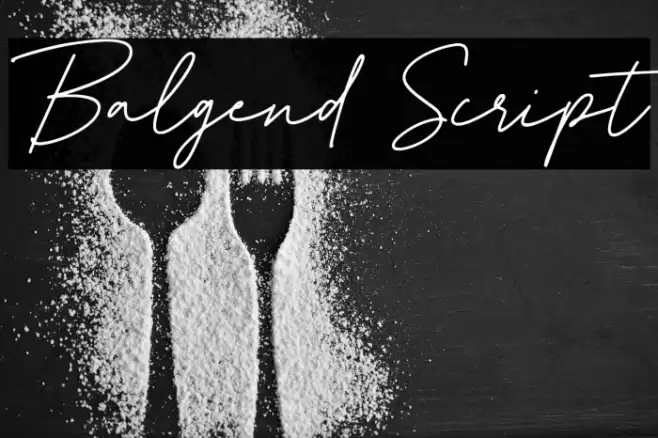 Balgend Script Schriftart examples