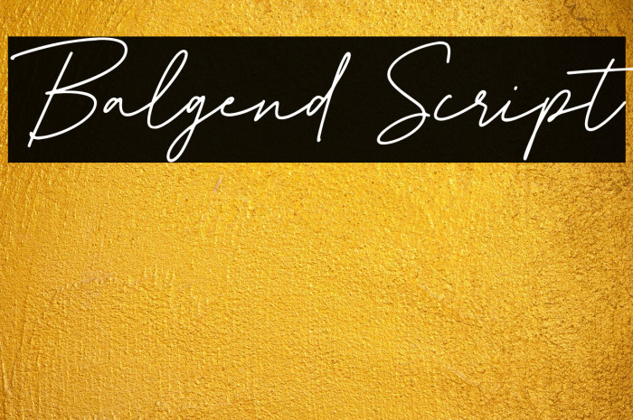 Balgend Script Font examples