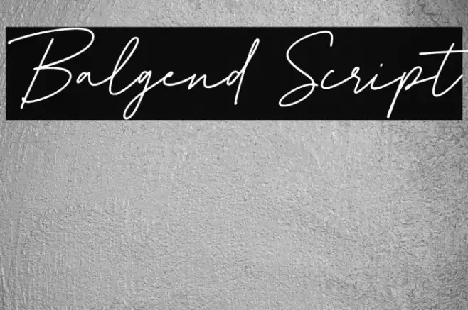 Balgend Script Schriftart examples