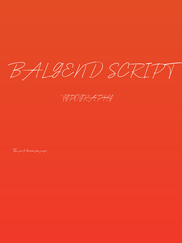 Balgend Script Poster