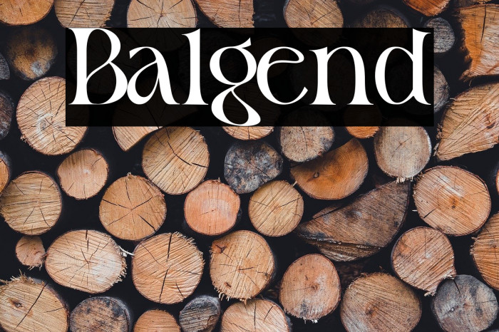 Balgend Font examples