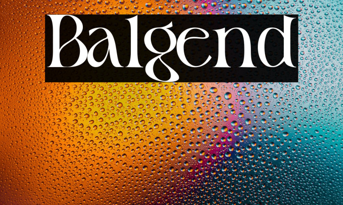 Balgend Font examples