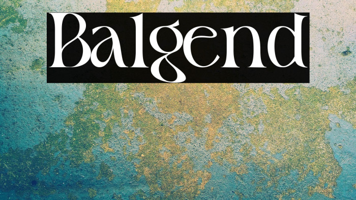 Balgend Font examples