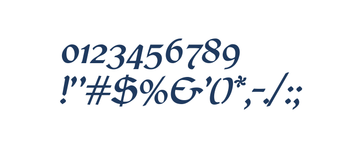 Balgruf Italic Other Characters