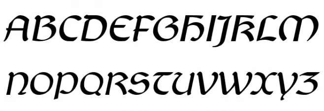 Balgruf Italic Шрифта ВЕРХНИЙ