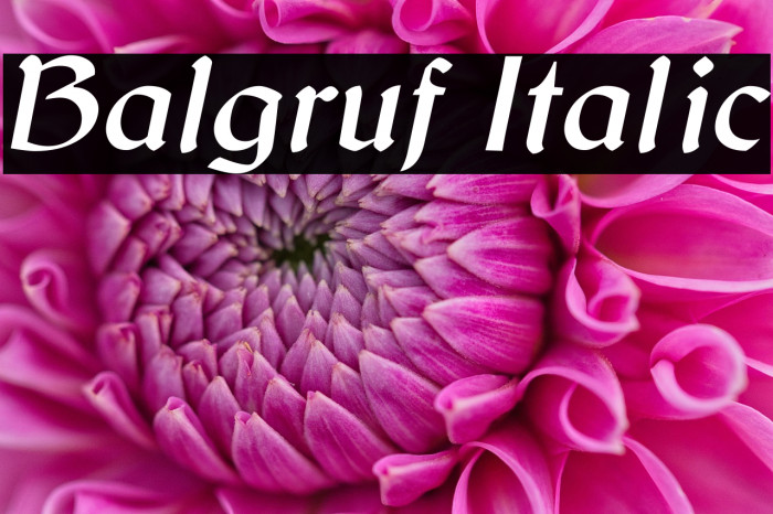 Balgruf Italic Example 2
