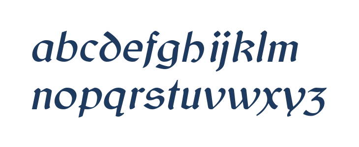 Balgruf Italic Lowercase