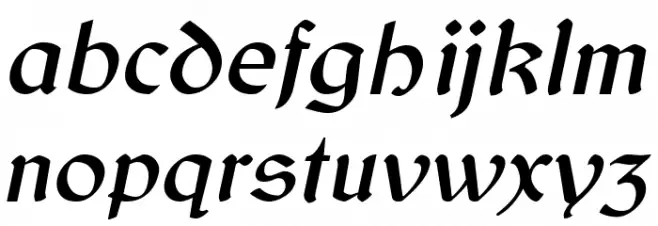 Balgruf Italic Fonte MINÚSCULAS