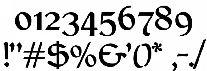 Balgruf Font OTHER CHARS