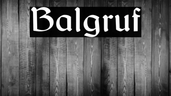 Balgruf Font examples