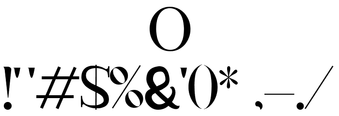 Balguin Font OTHER CHARS