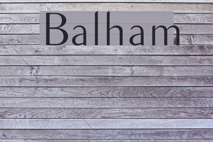Balham Font examples