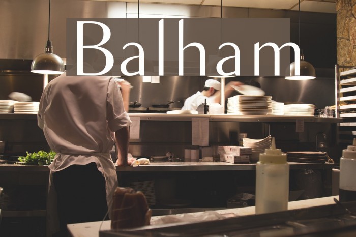 Balham Font examples