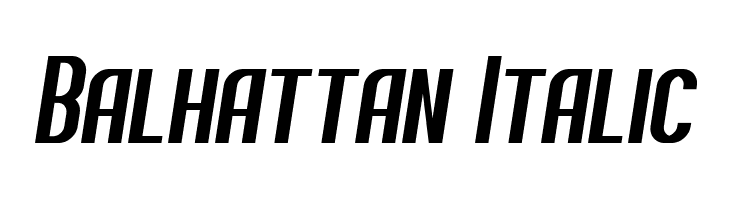Balhattan Italic  フリーフォントのダウンロード