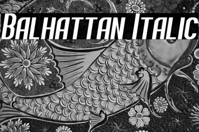 Balhattan Italic Font examples