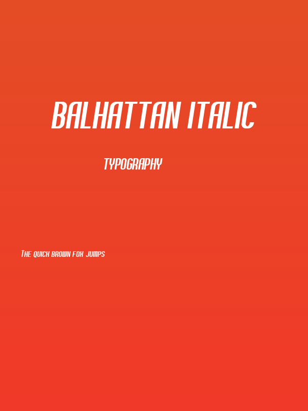 Balhattan Italic Poster