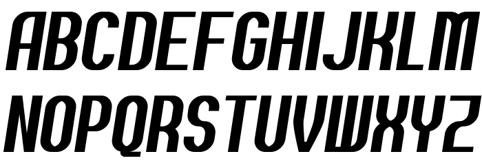 Balhattan Italic Schriftart Kleinbuchstaben