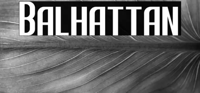 Balhattan Font examples