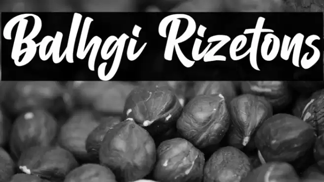 Balhgi Rizetons Font examples