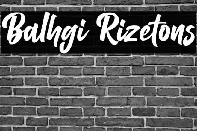 Balhgi Rizetons Font examples