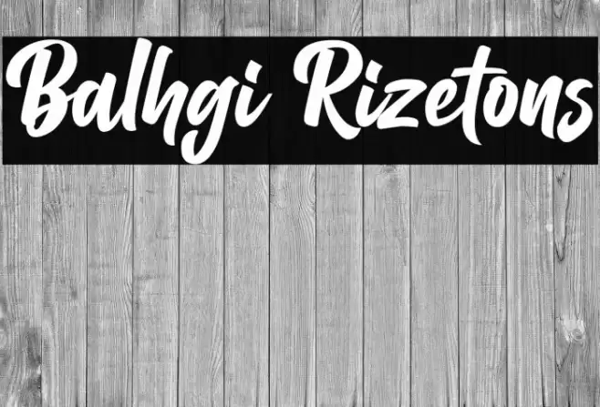 Balhgi Rizetons Font examples