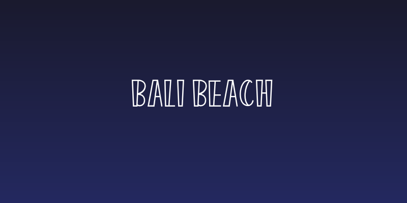 Bali Beach Social Header