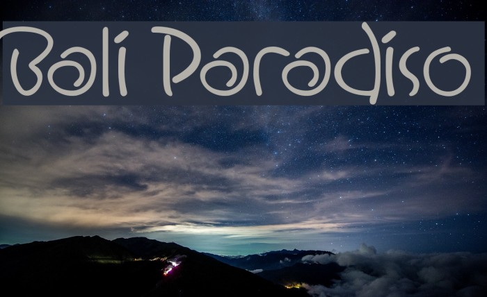 Bali Paradiso Font examples