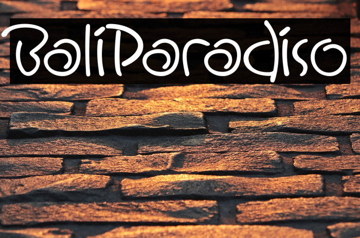 BaliParadiso フォント examples