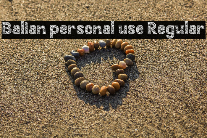 Balian personal use Regular Example 3