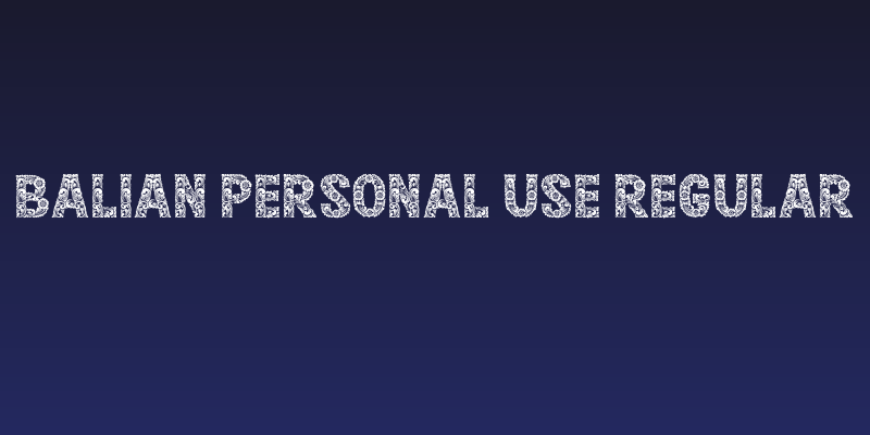 Balian personal use Regular Social Header