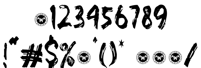 Balibrush Font OTHER CHARS