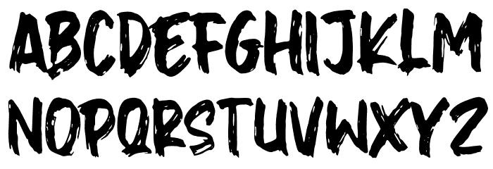 Balibrush Font LOWERCASE