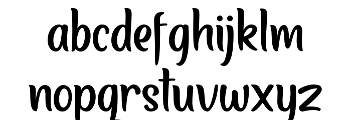 Baliday Font LOWERCASE