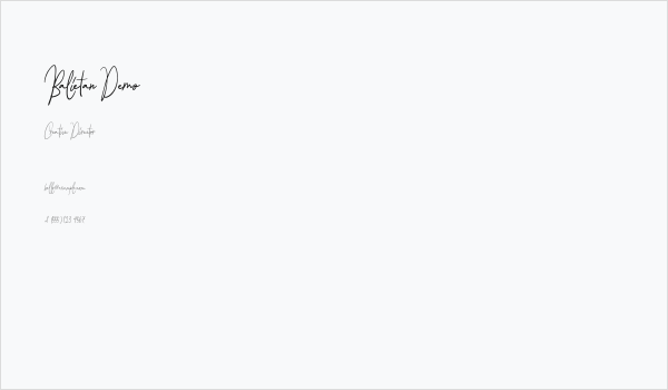 Balietan Demo Business Card