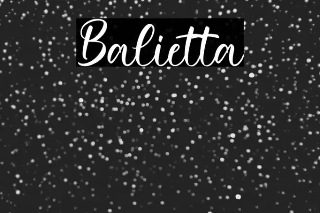 Balietta Font examples