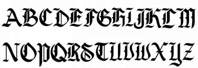 Baliga Blackletter Font UPPERCASE