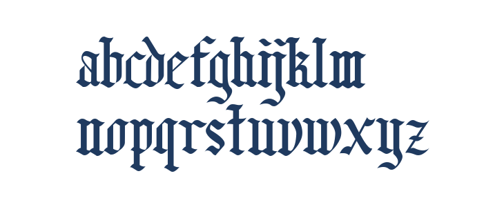 Baliga Blackletter Lowercase