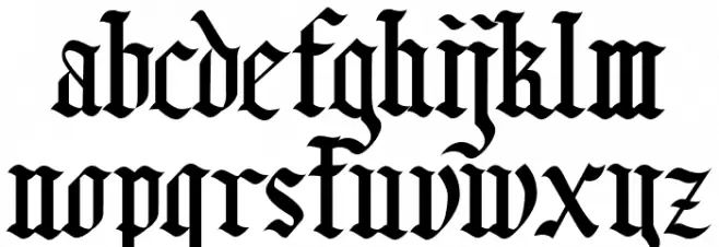 Baliga Blackletter Fuentes MINÚSCULAS