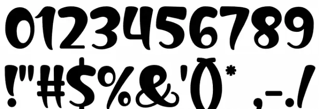 Baligle Font Alte caractere