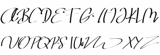 Baligraphy 字体 大写