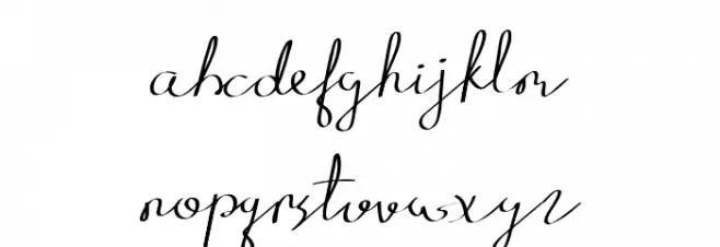 Baligraphy 字体 小写